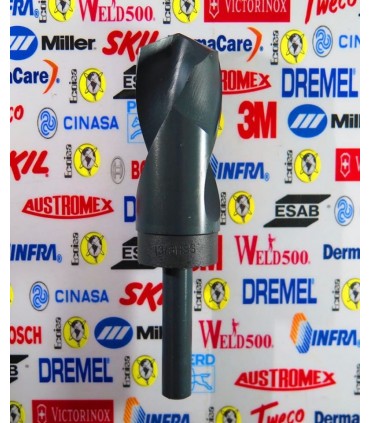 Broca de acero alta velocidad 1 3/8" con zanco 1/2" Bosch