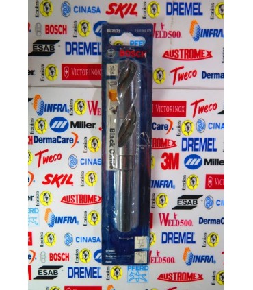 Broca de acero alta velocidad 11/16" con zanco 1/2" Bosch