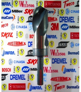Broca de acero alta velocidad 1 5/16" con zanco 1/2" Bosch