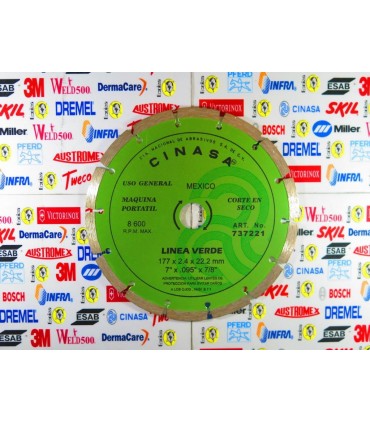 Disco Diamante dentado 7" Cinasa