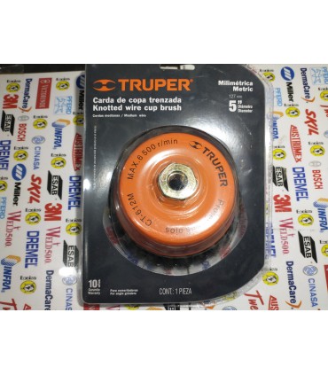 Cardas de copa, alambre trenzado fino 0.35 mm