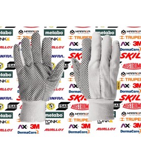 Guantes de Algodon PVC Unitalla