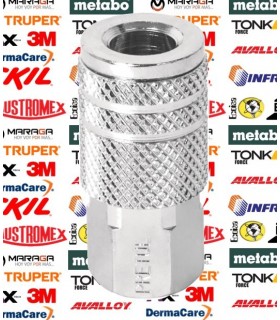 Cople Acero, cuerda 1/4" NPT Hembra