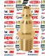 Conector Rapido Tipo M Niquelado Cuerda 1/4 NPT Macho