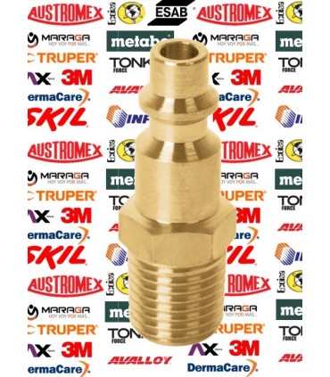 Conector Rapido Tipo M Niquelado Cuerda 1/4 NPT Macho