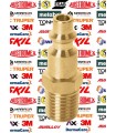 Conector Rapido Tipo M Niquelado Cuerda 1/4 NPT Macho