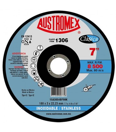 Disco de corte 7" Acero Inoxidable