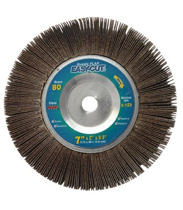 Rueda Flap con Centro Metalico 7" x 2" x 5/8"
