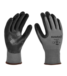 Guante Nylon Gris con Palma de Nitrilo
