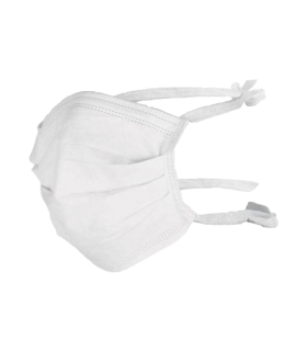 Cubre bocas 2 Pliegues Blanco