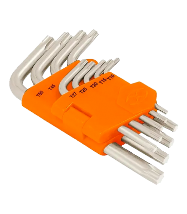 Juego de llaves Torx, 9 piezas