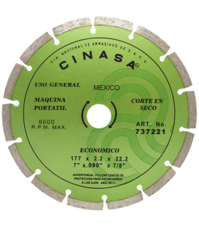 Disco de Diamante Segmentado 7"