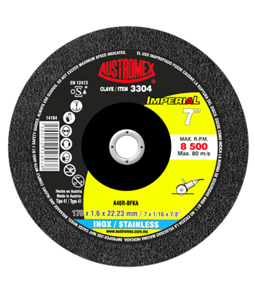Disco de corte para acero inoxidable 7" IMPERIAL