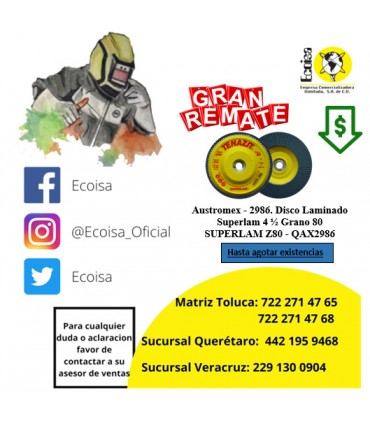 2986-Disco laminado 4 1/2" G.80
