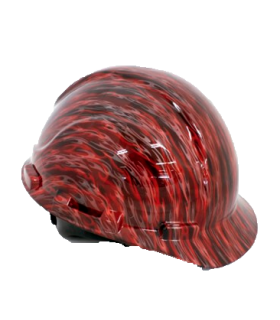 Casco Decorado Red Flames