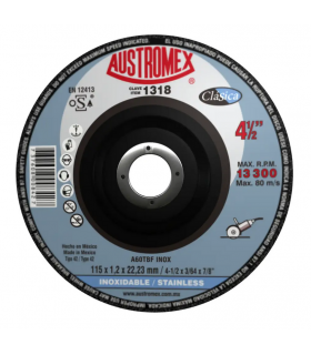 DISCO DE CORTE DE ACERO INOX.  4-1/2"