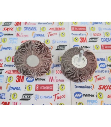 907-Rueda flap 3" X 1" C/V 1/4" G.120