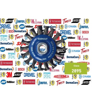 2895-Carda circular trenzada 4"