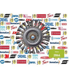 2866-Carda circular trenzada 6"