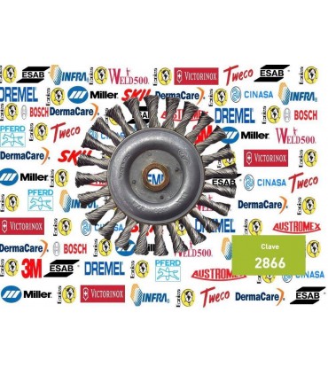 2866-Carda circular trenzada 6"