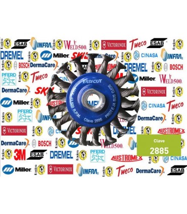2885-Carda circular trenzada 4"