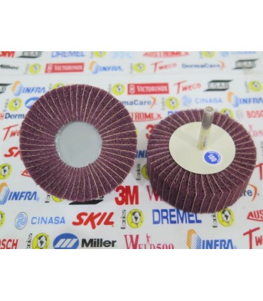 1602-Rueda flap con fibra 3" X 1" C/V 1/4" G180