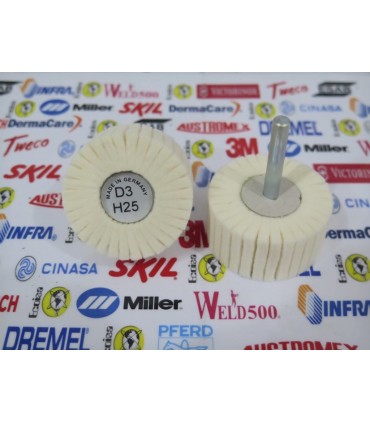2301-Rueda flap de felpa 2" X 1" C/V 1/4"