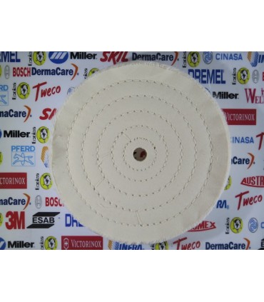 1620-Rueda de tela blanca 6"