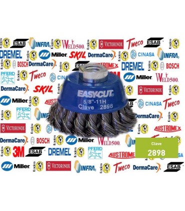 2898-Carda copa trenzada 3"