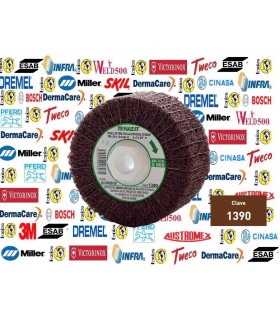 1390-Rueda flap de fibra con lija 4"