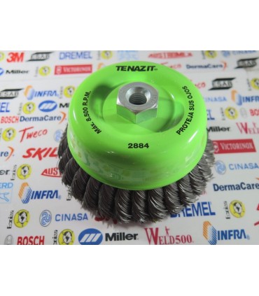 2884-Carda copa trenzada 5"