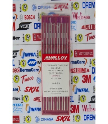Tungsteno morado 3 tierras 3/32 Avalloy
