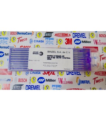 Tungsteno morado 3 tierras 3/32 Binzel